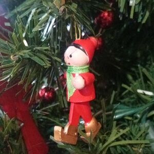 Festive Red and Green Holiday Ornament